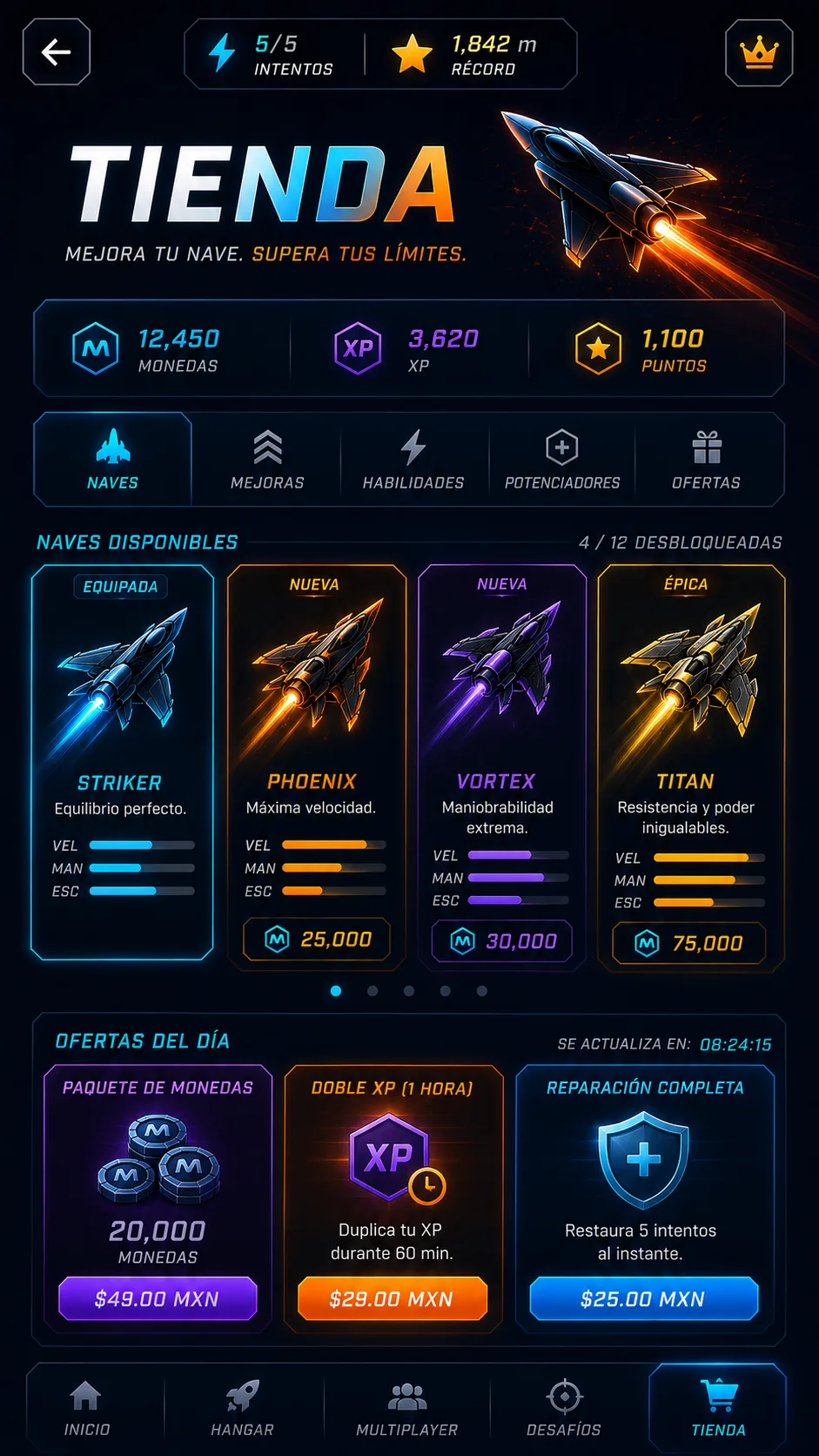 Captura real del Hangar FlyHand